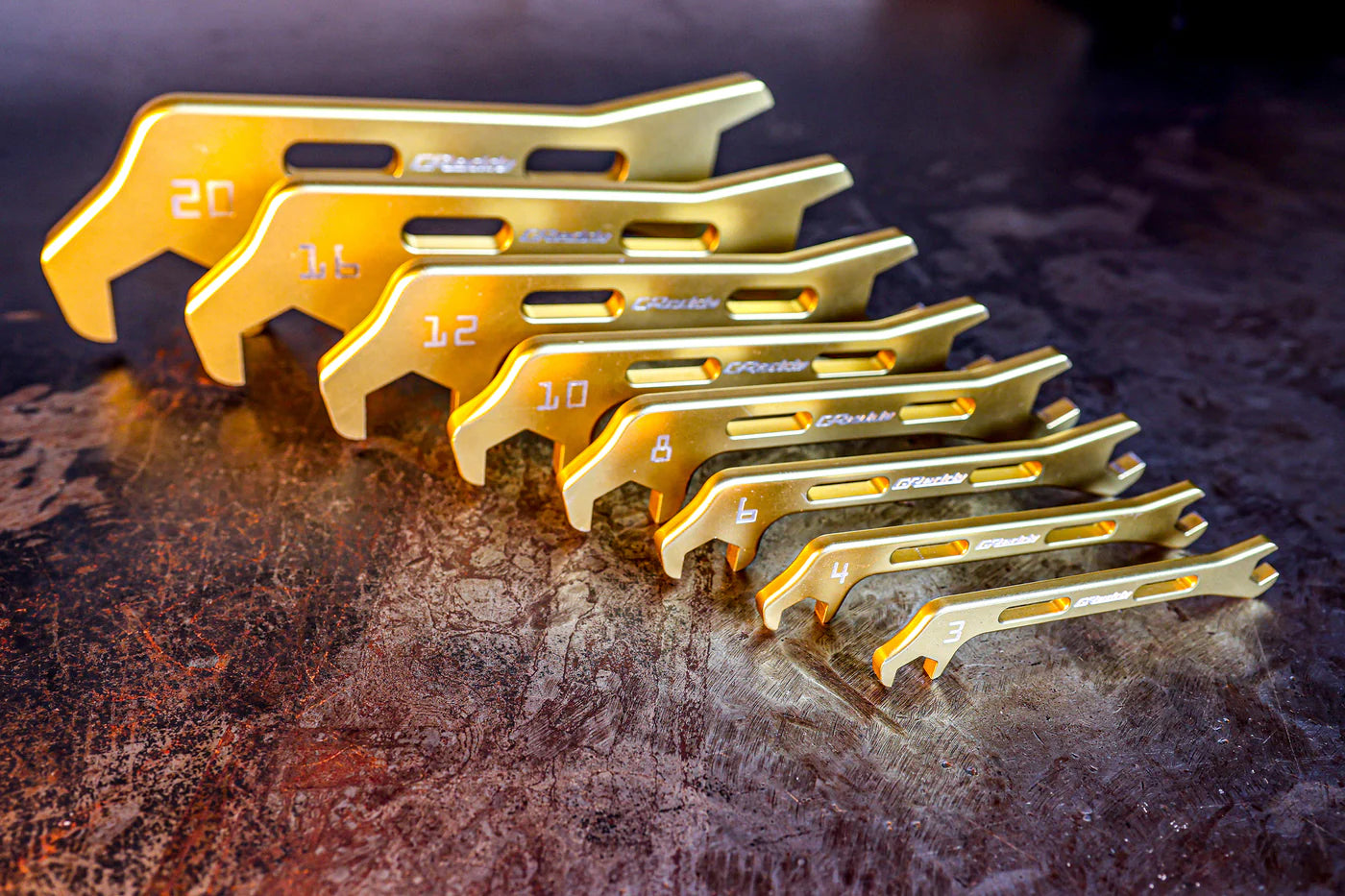 GReddy Angled AN Wrenches - Gold Anodized - AN06
