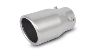 Vibrant 3in Round SS Bolt-On Exhaust Tip (Single Wall Angle Cut Rolled Edge)