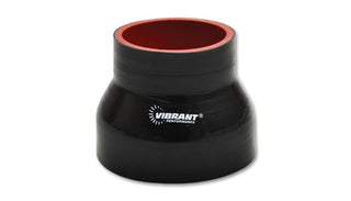 Vibrant 4 Ply Reinforced Silicone Transition Connector- 2.75in I.D. x 3.25 in I.D. x 3in long (BLACK)