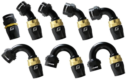 GREDDY - Black & Gold AN Hose End(s) ( Sold Individually )