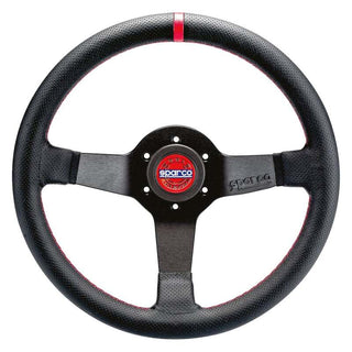 Sparco Steering Wheel R330 Champion Black Leather / Red Stitching