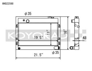 Koyo 68-73 Datsun 510 1.6L (MT) Radiator
