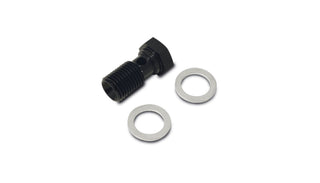 Vibrant Aluminum Banjo Bolt w/2 Washers Male 16mm x 1.5 Bolt, 24mm long bolt - Anodized Black