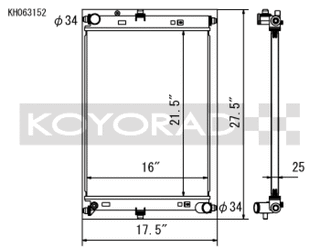 Koyo 2016 Mazda MX-5 Miata 2.0L I4 (MT) Aluminum Radiator