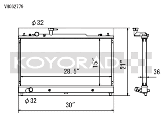 Koyo 06-08 Mazdaspeed 6 2.3L Turbo Radiator