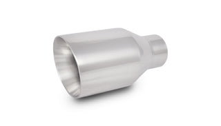 Vibrant 2.5in ID Single 4in OD Round SS Exhaust Tip (Double Wall Angle Cut)