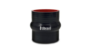 Vibrant 4 Ply Reinforced Silicone Hump Hose Connector - 2.75in I.D. x 3in long (BLACK)