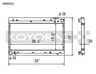 Koyo 93-98 Subaru Impreza 1.8/2.2L (MT) Radiator
