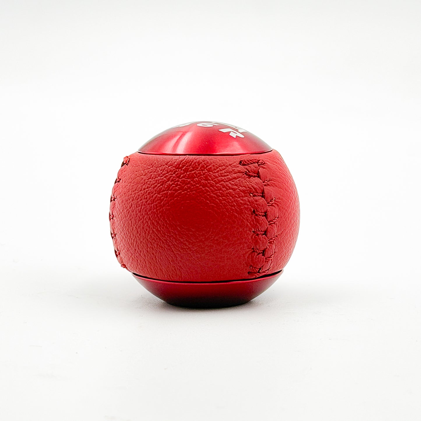Mugen Spherical Shift Knob – Anodized (Red or Black) w/ Leather (6-Speed)