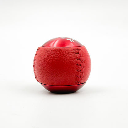 Mugen Spherical Shift Knob – Anodized (Red or Black) w/ Leather (6-Speed)