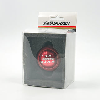 Mugen Spherical Shift Knob – Anodized (Red or Black) w/ Leather (6-Speed)
