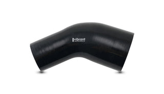 Vibrant 1.75in ID x 2in ID Gloss Black Silicone 45 Degree Transition Elbow