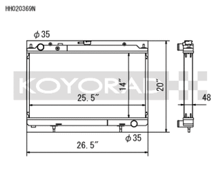 Koyo 95-02 Nissan Silvia S14/S15 2.0L Turbo Radiator