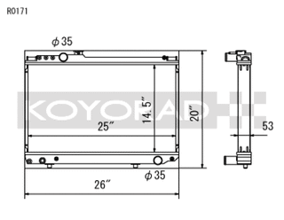 Koyo 86-92 Toyota Supra NA/Turbo MT Only (USDM Vehicles Req. M16x1.5 Plug) Radiator