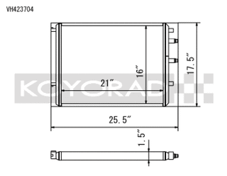 Koyo 15-20 BMW M3/M4 (F80/82/83) / 19-20 M2 Comp. (F87) Alum. High-Perf. Front Mount Heat Exchanger