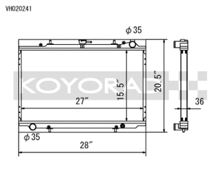 Koyo 90-96 Nissan 300ZX 3.0L Non Turbo MT Radiator