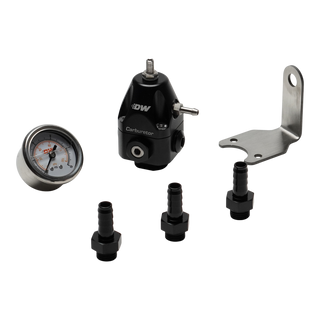 DeatschWerks DWR550C Adjustable Carburetor Regulator w/ 3/8in Barb Fittings and Gauge