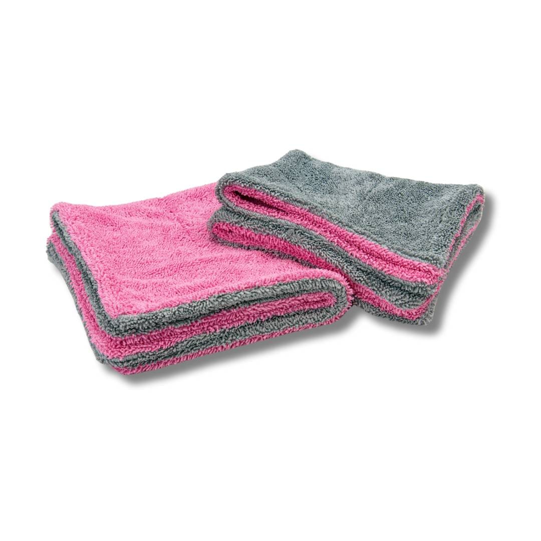 Supreme Dry Jr. - 1100 GSM (16 in. x16 in.) RINSELESS Wheel and Jam Drying Towel Pink
