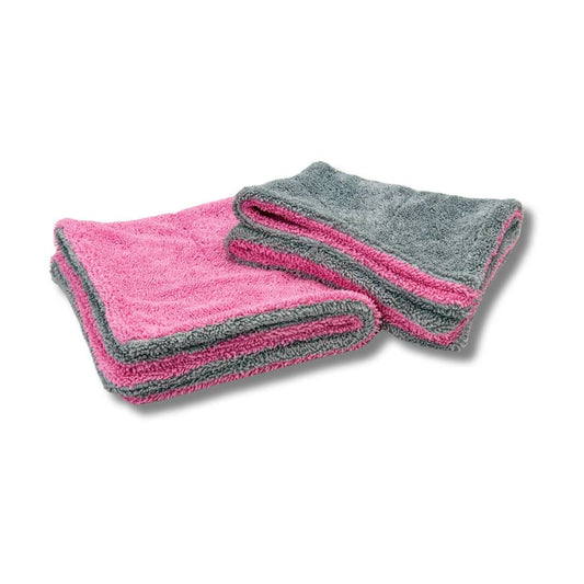 Supreme Dry Jr. - 1100 GSM (16 in. x16 in.) RINSELESS Wheel and Jam Drying Towel Pink