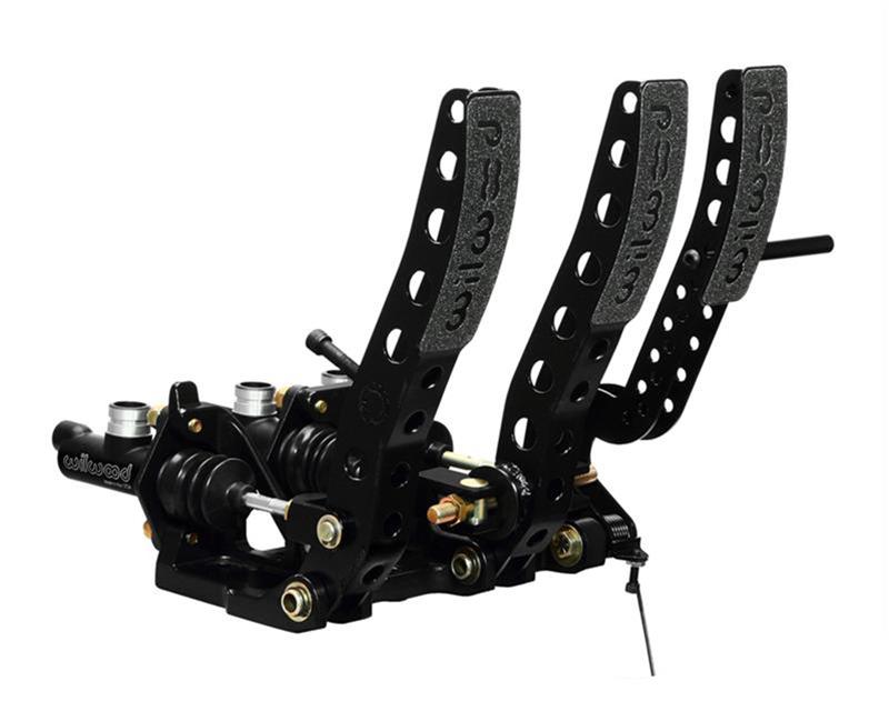 Wilwood - Pedal Assembly Floor Mount-Brake Clutch & Throttle w/ Throttle Linkage