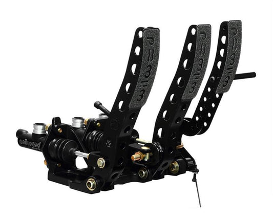 Wilwood - Pedal Assembly Floor Mount-Brake Clutch & Throttle w/ Throttle Linkage
